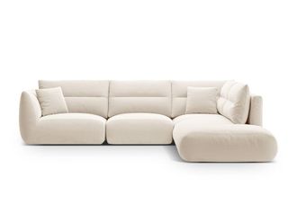 CXL by Christian Lacroix Sof&aacute; esquinero derecho 7 plazas de terciopelo marfil