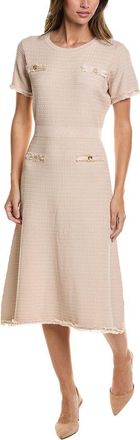 Adrianna Papell Waffle Textured A-Line Midi Dress
