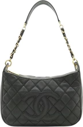 Chanel Pre-owned Matelasse Schoudertas - Dames - Vintage Schoudertas - Zwart - ONE Size - Leer - Vintage