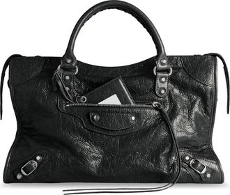 Balenciaga Le City Medium - Dames - Tassen - Zwart - Maat: ONE Size Katoen