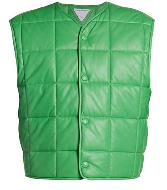 Bottega Veneta Green Padded Gilet Size L