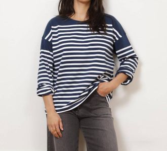 Loup Marianne Stripe Breton Tee In Midnight
