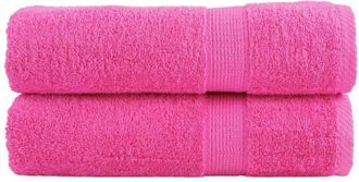 vidaXL Toallas De Ducha Solund 2 Unidades Rosa 70x140 Cm 600 Gsm Vidaxl