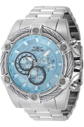 Invicta Bolt 69796 Herenhorloge - Quartz Uurwerk - Staal met Blauwe Wijzerplaat - 52 mm