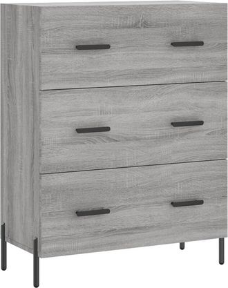 vidaXL Sideboard Grey Sonoma 69.5x34x90 cm Engineered Wood Vidaxl