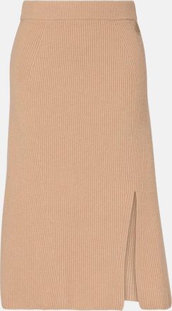 Moncler Ribbed-knit wool and cashmere midi skirt