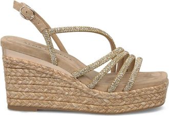 Alma En Pena Tubular Body Wedge Sandal - Dames - Sleehakken - Beige - 42 EU - Schoenen