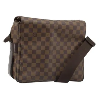 Louis Vuitton Naviglio Damier Brown Canvas Handbag (Pre-Owned)