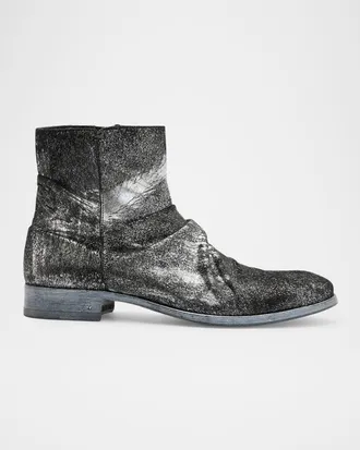 John Varvatos Men & apos;s Morrison Sharpei Foil-Sprayed Calf Hair Boots