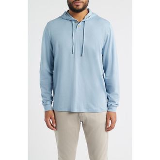 Johnnie-O Jase Hangin Out Long Sleeve Hooded T-Shirt in Maliblu at Nordstrom, Size Xx-Large