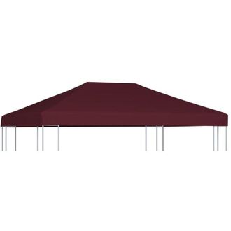 vidaXL Vidaxl - Copertura Superiore per Gazebo 310g/m&sup2; 3x4m Bordeaux