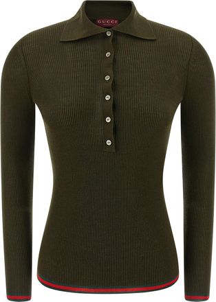 Gucci Womens Nastro Web Polo Shirt