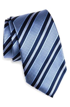 Nordstrom Stripe Silk Tie in Light Blue at Nordstrom
