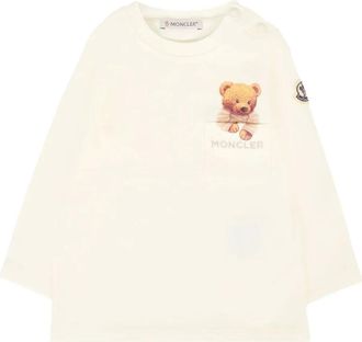 Moncler Teddy Bear Print White T-shirt