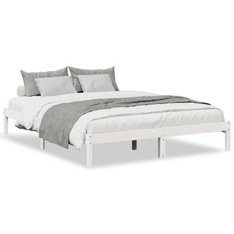 Berkfield Home Extra Long Bed Frame without Mattress White 160x220 cm Solid Wood Pine