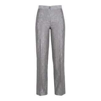 SOLOTRE Wide-Leg Trousers ABU - female - Solotre - Wide Trousers - Gray - 2XL - Trousers