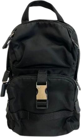 Prada Pre-owned Backpacks, male, Black, Size: ONE SIZE Pre-owned Vintage Shoulder Bag