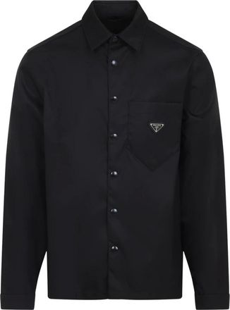 Prada Re-Nylon Shirt - male - Prada - Casual Shirts - Black - XL - Shirts