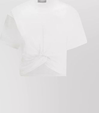 Versace ruched cotton logo t-shirt