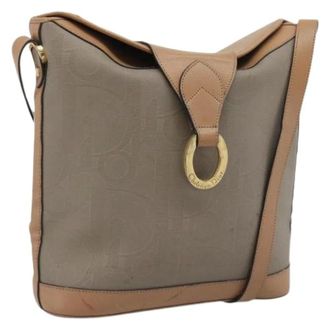 Dior Pre-owned Vintage PVC Shoulder Bag - Dames - Pre-owned - Beige - Maat: ONE Size Leer