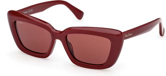 Max Mara MM0171 69S Womens Sunglasses Burgundy Size 54