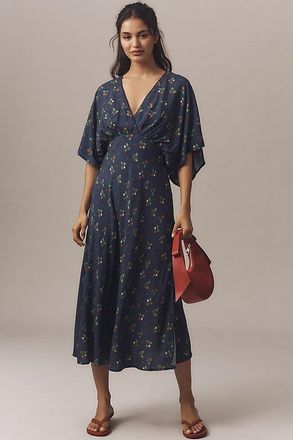 Bl^nk London Elettra Short-Sleeve Midi Dress