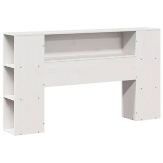 Berkfield Home Headboard with Storage White 160 cm Solid Wood Pine