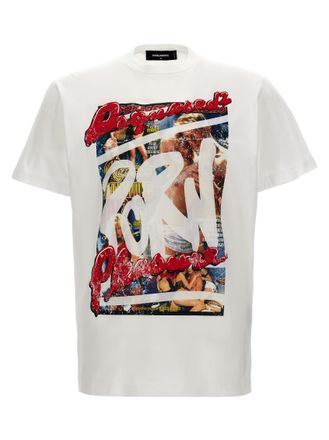 Dsquared2 White Rocco Print T-shirt