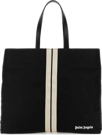 Palm Angels Canvas Shopping Bag - Heren - Shoppers - Zwart - ONE Size - Katoen - Tassen