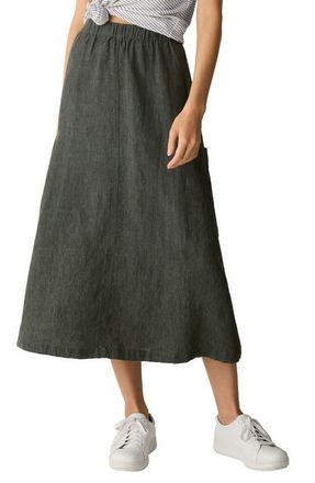 Eileen Fisher Organic Linen Cargo Skirt in Bayleaf at Nordstrom, Size X-Small