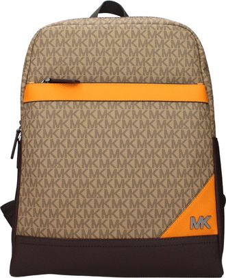 Michael Kors Brown Fabric Mens Backpack