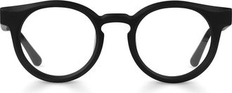 Eyebobs Come Around 47mm Round Reading Glasses in Matte Black at Nordstrom, Size +1.25