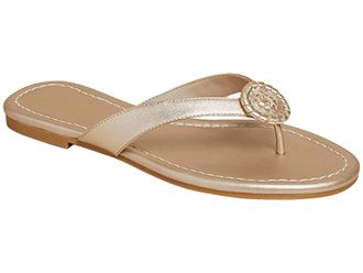 Jack Rogers Rowan Flip-Flop Womens Shoes Platinum : 8.5 M, Leather
