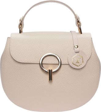 Luisa Vannini Beige Rundleer Tas