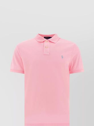 Polo Ralph Lauren ribbed collar polo shirt with short sleeves