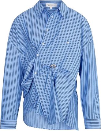 Amaya Amsterdam Amara Blouse - Dames - Blouses - Blauw - XS - Katoen - Overhemden