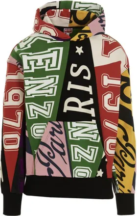 Kenzo Multicolor Printed Hood Sweatshirt