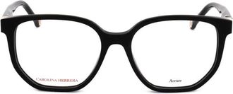 Carolina Herrera Ladies Black Rectangular Eyeglass Frames HER 0241