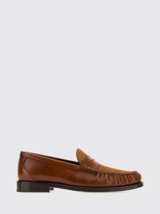 Brunello Cucinelli Suede Penny Loafers with Penny Bar