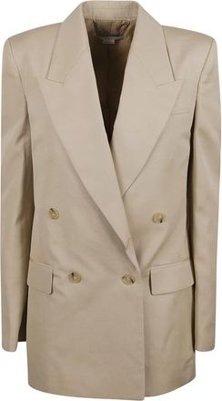 Stella McCartney Double Breasted Jacket - Dames - Blazers - Beige - M - Jassen