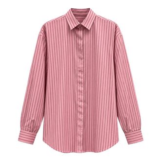 Mars&eacute;m Marsem - Zacht Oversized Overhemd - Dames - Blouses & Shirts - Roze - Maat: XS Katoen