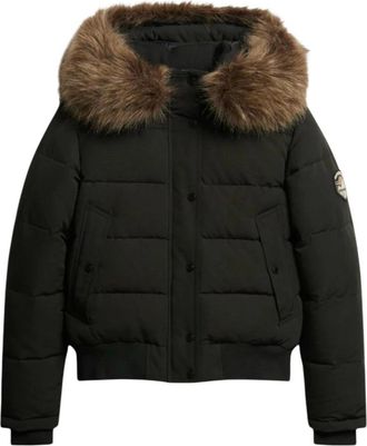 Superdry Bomber con cappuccio Everest - - Jackets - Donna - Nero - L