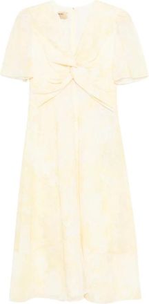 Curiel Twisted Short-sleeve Midi Dress