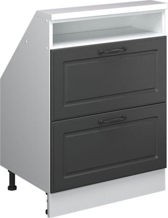 Vicco Armario Para Tejado Inclinado Rion, Antracita Casa De Campo/blanco, Con 2 Cajones, Vicco