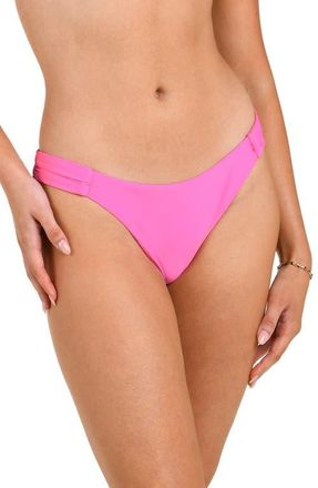 Citrus Solid Shirred Side Bikini Bottoms in Pop Pink at Nordstrom, Size X-Small