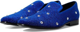 Stacy Adams Spangle Rhinestone Slip-On Mens Lace Up Wing Tip Shoes Royal : 10.5 M, Leather