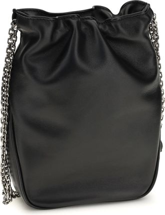 Roger Vivier Womens Bucket Bag Nano Pilgrim Black Lambskin