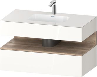Duravit Qatego Lavabo Encastrado Con Base De Lavabo Consola, - Duravit