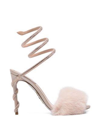 Rene Caovilla Pink Open Toe Heels