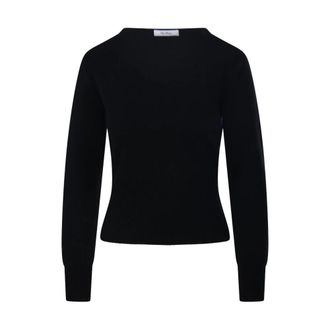 Max Mara Vetta Trui - Dames - V-hals truien - Zwart - S - Truien & Vesten